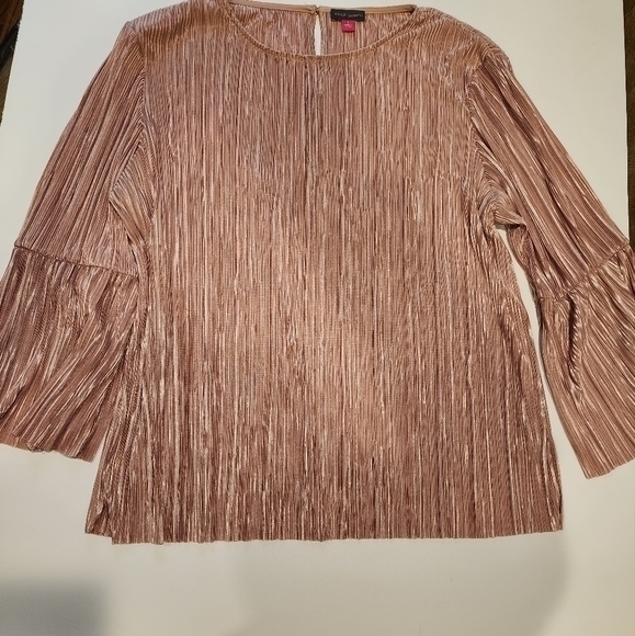 Vincent Camuto Size Large Pink Blouse - Picture 3 of 9